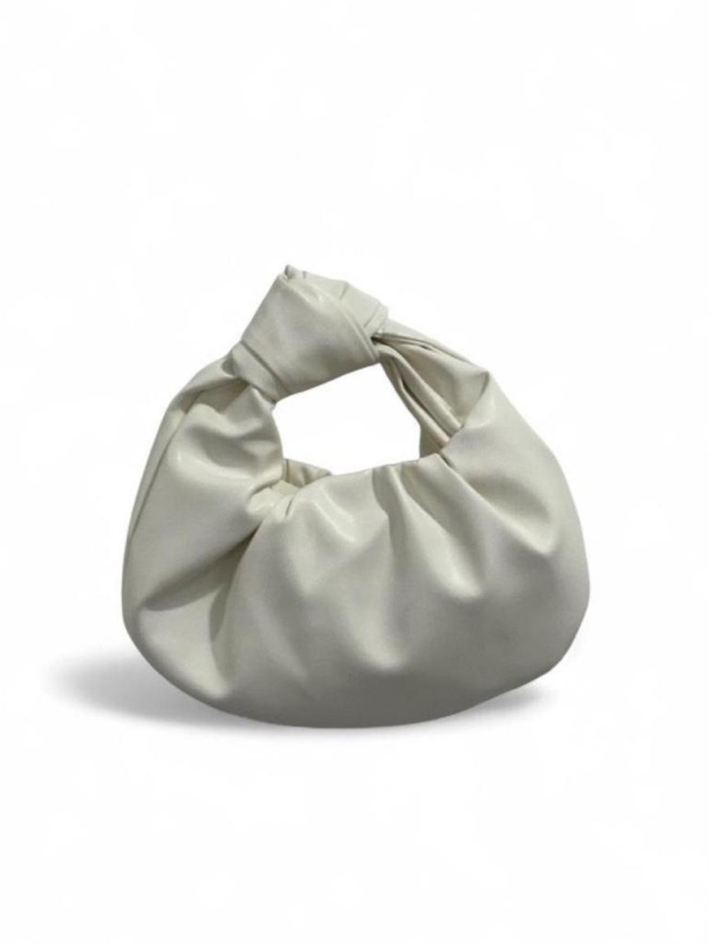 Faux Leather Cloud Knot Handbag